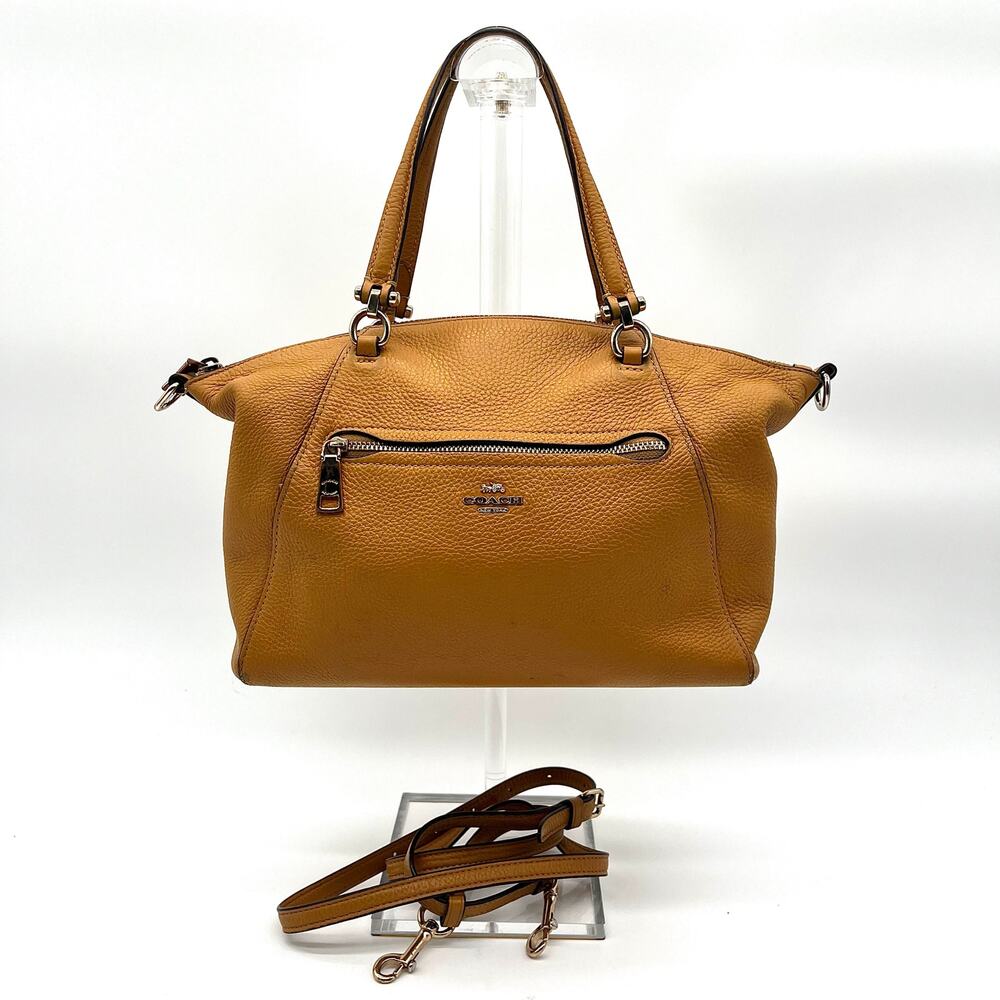 COACH Leather Prairie Hobo Satchel, Mustard Yellow RARE COLOR